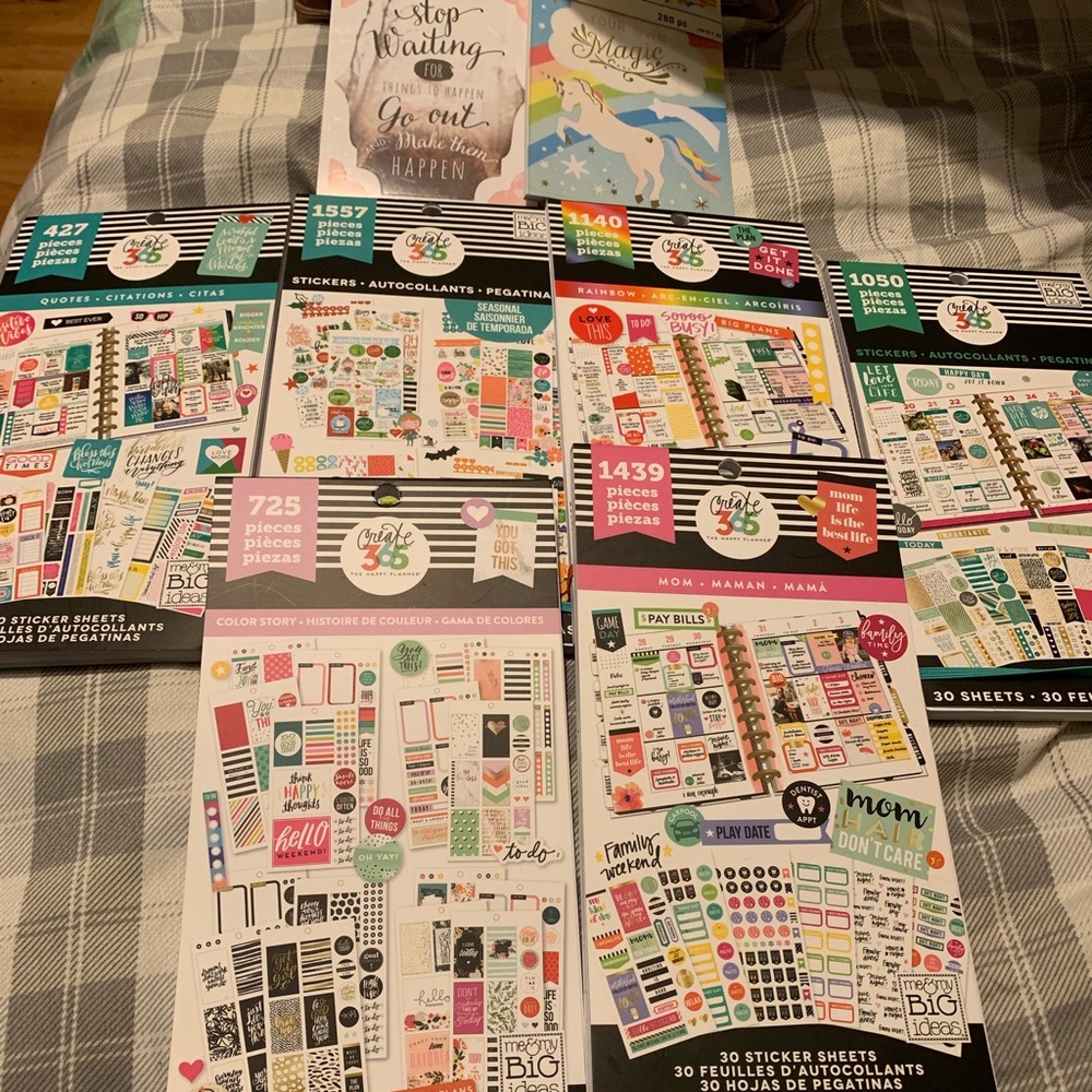 Happy planner book stickers and washing tape lot